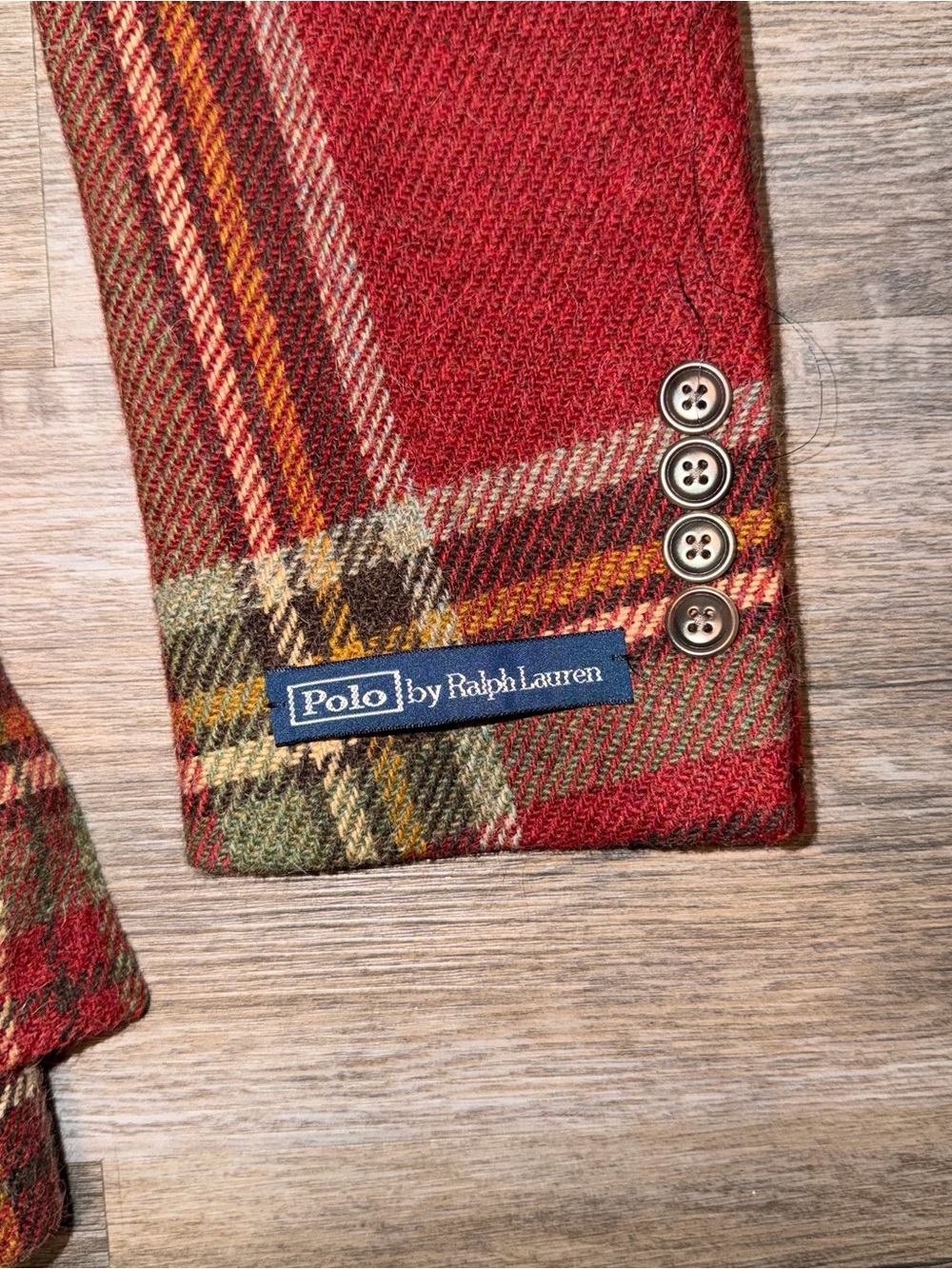 Polo Ralph Lauren Men's 40L Plaid Italy Wool Tweed Blazer Jacket Red NWT $1098 - Picture 2 of 12